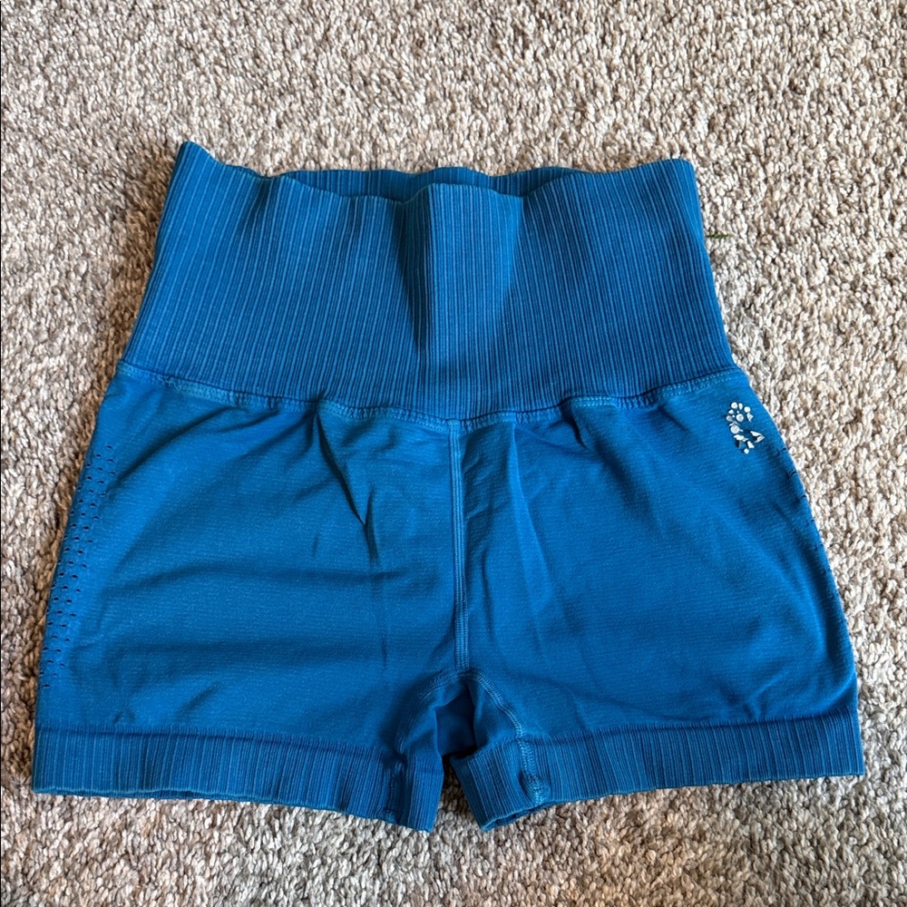 FP Movement by Free People Teal High-Waist Bike Shorts